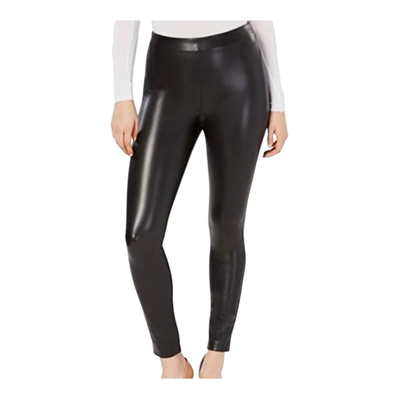 Guess Pants - Guess Kaliann [XL] Black Faux Leather Stretch Leggings